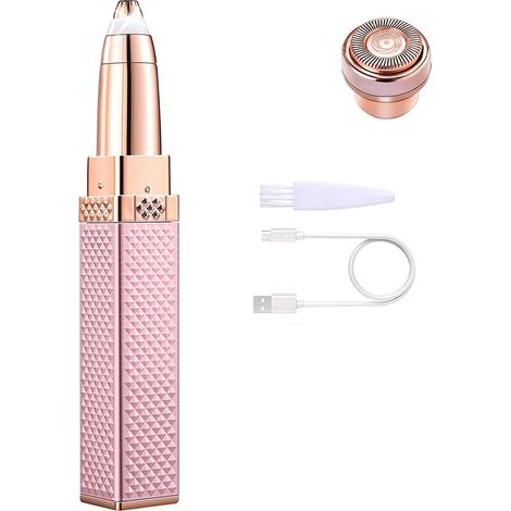 Rasoir Pour Sourcils - Tête Précise En Acier Inoxydable - Rechargeable Par USB - Pour Femme - 1 Pièce (1/5)