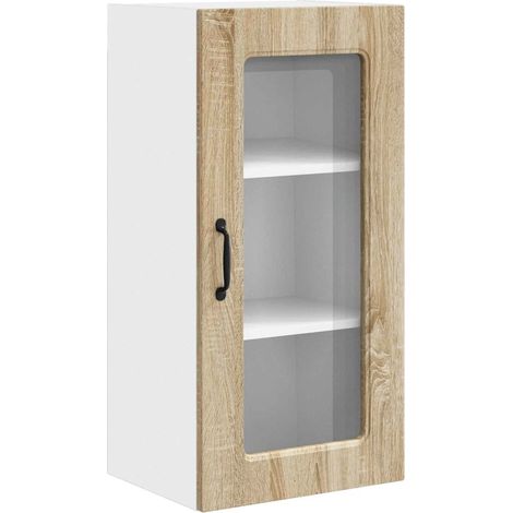 Armario de cocina rectangular de diseño moderno 40 x 31 x 80 cm gran espacio de almacenamiento de madera contrachapada roble sonoma 020053667 (1/5)
