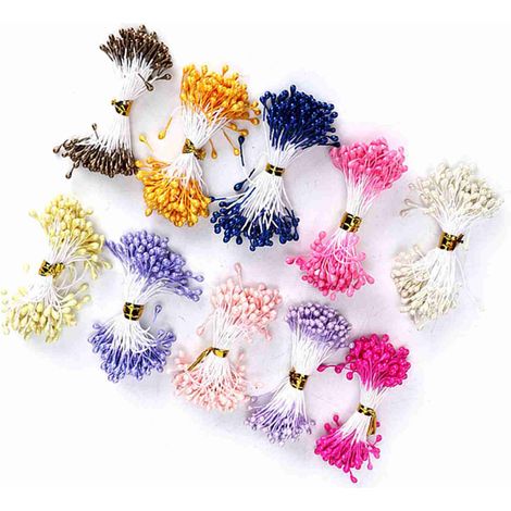900 étamines de fleurs artificielles séchées, fabriquées à la main, accessoire décoratif de 3 mm (1/5)