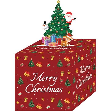 Boîte À Argent De Noël - Mécanisme À Tirer - Pour Billets Roulés - Avec Sachets Transparent - 1 Pièce (1/5)