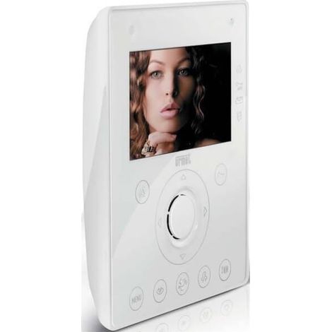 Urmet – Moniteur couleur mains-libres 4,1'' – Écran LCD – Fixation murale ajustable – Compatible appareil auditif – 3 touches de commande (1/6)