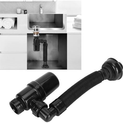 Tuyau de vidange de type P pour lavabo, anti-obstruction, désodorisant, accessoires pour lavabo (1/5)