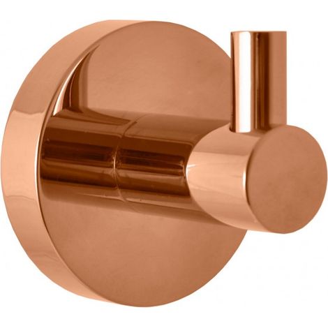 Lot de 2 patères simples COLORADO en laiton rose gold brossé 5,3 cm (1/2)