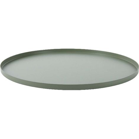 Tablett Grün matt Ø ca. 35 cm - Eisen