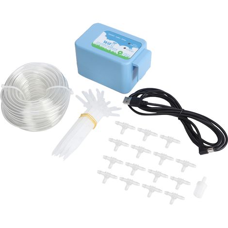 Programmateur d'arrosage WiFi automatique, contrôleur de pompe pour système goutte-à-goutte, kit complet avec tuyaux et goutteurs, ABS durable (1/5)