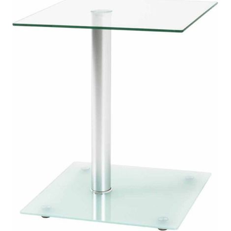 Table d'Appoint en Verre "Nolan" 52cm Transparent