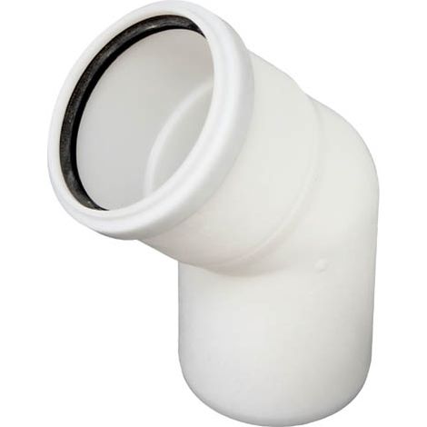 TEN – Coude rigide polypropylène 45° – Diamètre 80mm – Joint EPDM pour chaudières ventouses – Système certifié 5000 Pa (1/2)