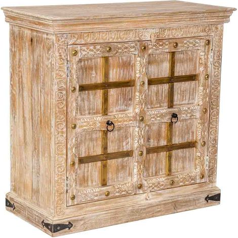 Aparador de madera beige 99x46x96h cm (1/5)