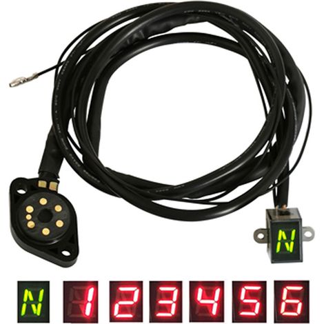 Universeller digitaler Motorrad-Tachometer, Ganganzeige mit Gangschaltsensor, LED-Anzeige, 12V-kompatibel, einfache Installation für alle Motorradtypen. (1/3)