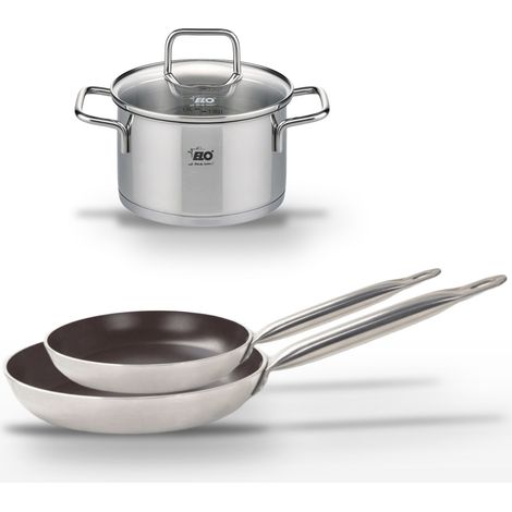 Lot Poêles 28/32cm céramique sans PFAS Elo Bistro Line & Faitout 20cm Elo (1/4)