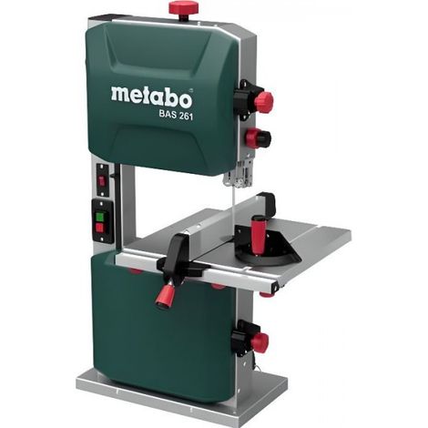 Metabo – Scie à ruban BAS 261 précision 400W – Hauteur de coupe 120mm – Pour bois dur – Guidage précis à 3 rouleaux HSS (1/2)