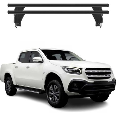 OMAC Dachträger Querträger Alu für Mercedes X Klasse W470 2017-2020 – Abschließbar – T-Nut – City-Crash-getestet – Max. 50 kg Schwarz (1/5)