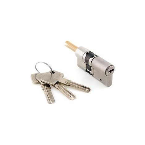 Somfy – Cylindre de serrure long 9cm pour porte épaisse – 3 clés métalliques – Anti-casse, anti-arrachement, anti-perçage
