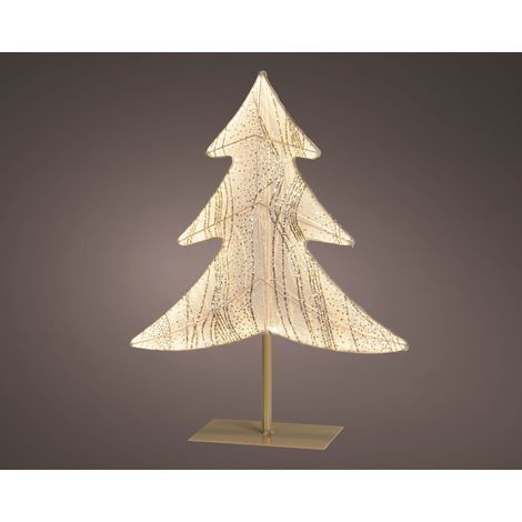 Albero LED in tessuto 11 x 41 x 53 cm bianco Peraga Christmas