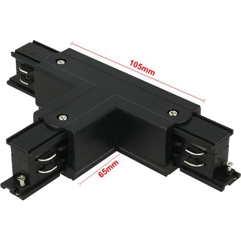 Connettore Giunto Forma T Destro Colore Nero Per Barra Sistema Binario Trifase CB40201 CB40202 CB40203