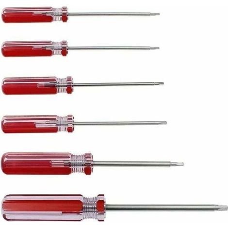 Tournevis Triangulaires Magnétiques, 6 Pièces, Embouts 1.8mm à 4.2mm, Outil Réparation Jouets, Batteries (1/4)