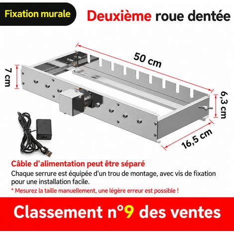 Support barbecue rotatif 5V nouveau modèle longueur 50 rotation automatique 52 × 12 × 12 cm 1,6 kg – Livraison gratuite