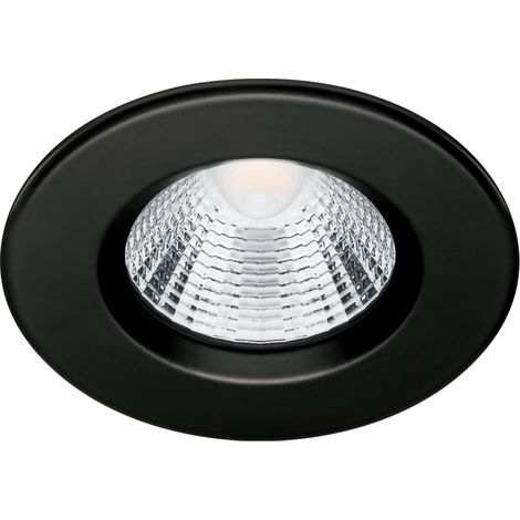 Philips – Spot LED encastrable noir 5,5W – Intensité variable 350 lumen – Température de couleur 2700K – IP65 pour espaces humides (1/5)