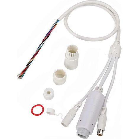 IEEE802.3Af 48V auf 12V 1A POE-Adapterkabel für IP-Kameras mit Audiofunktion, Netzwerk-Stromwandler, kompatibel mit Videoüberwachung.