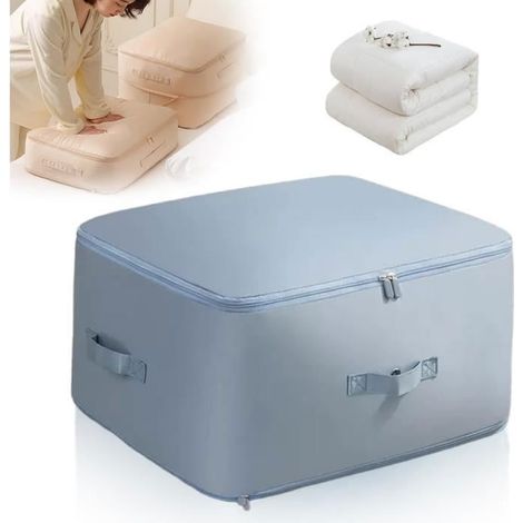 Organisateur de rangement - Tissu satin - Ultra peu encombrant - Rutilisable HOUSSE DE RANGEMENT,bleu (1/4)