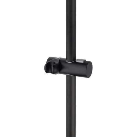 Barre de douche en laiton avec supports muraux noir mat BLACK & WHITE - BOSSINI D06000073 (1/2)