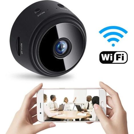 Mini caméra WiFi sans fil – Enregistreur vidéo, vocal – Surveillance sécurité – Compacte (1/5)