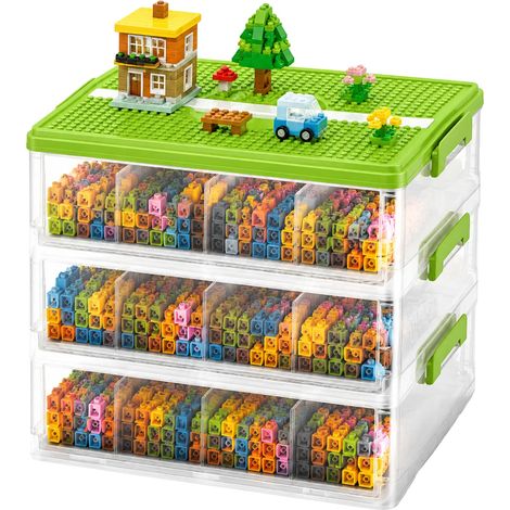 Caja de almacenamiento, material plástico, uso multiusos, verde (1/5)