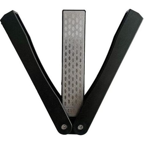 Affûteur Diamanté, Aiguiseur Double Face de Couteau, Pierre à Aiguiser en Diamant, Format de Poche Pliable 400/600 Grain, L'Outil D'Affûtage Pliante Pour la Cuisine de Camping en Extérieur Noir 125x3 (1/5)