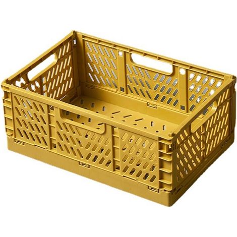 Panier de rangement pliable bureau, corbeille multifonction pour snacks, fournitures, cosmétiques, pliable pour fruits, idéal maison/bureau, portable pour affaires (2214.79.3cm). (1/3)
