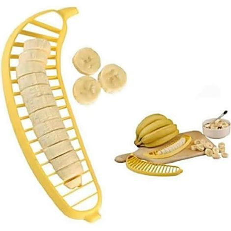 2-teiliger Bananenschneider – Obstschneider – Küchenhelfer – Küchenaccessoires – Farbe zufällig – Haushaltsaccessoires (1/5)