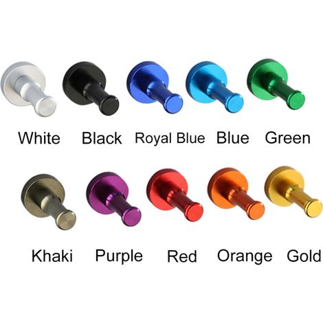 Crochets muraux décoratifs couleur bonbon en aluminium pour vêtements, manteaux, serviettes, salle de bain, chambre à coucher (1/5)