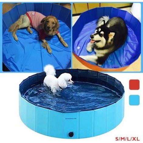 Baignoire 8030cm Pour Animal Pliant Portatif Animal de Bain Chat Chien Piscine Animal Nettoyage Bleu-Ywey (1/3)