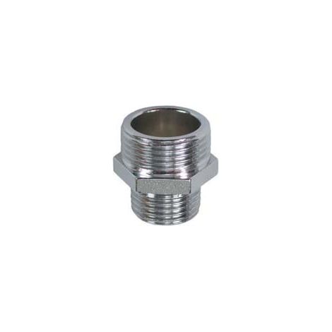 NIPLES RIDOTTO OTTONE CROMATO- - MM  3/8x 1/2 - 10 pezzi