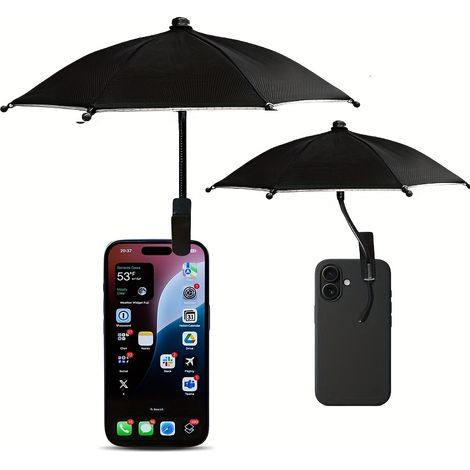 Protégez votre téléphone des reflets du soleil et de la pluie fine tout en l'utilisant en extérieur grâce à ce mini pare-soleil flexible. Sans alimentation, il est idéal pour la photographie, la rando (1/5)