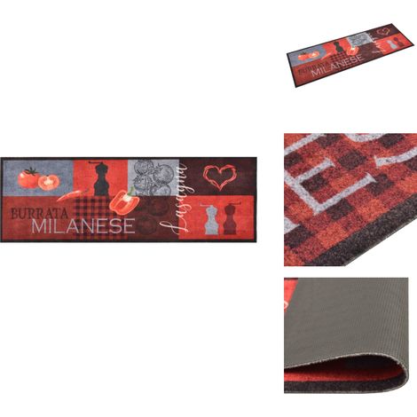 Tapis de cuisine lavable Tomates 60x180 cm - Tapis De Cuisine - Tapis Rouge - Tapis Décoratif - Tapis Absorbant - Tapis Antidérapant (1/5)