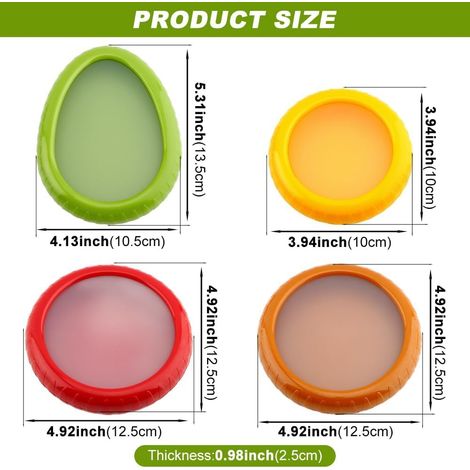 Boîtes de rangement et supports à tomates – Un ensemble de 4 boîtes de conservation réutilisables pour réfrigérateur