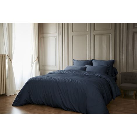Housse de couette "Salomé" Viscose de bambou 120 fils/cm² - Salomé Minuit - Housse de couette 240 x 220 cm - Salomé Minuit - (1/3)
