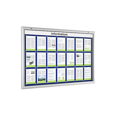 Schaar Design Bacheca sottile per 21 x UNI A4 blu genziana (1/2)