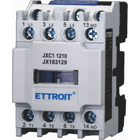 ETTROIT JXC1 AC-Schütz 220 V, 50/60 Hz, Spule 3P, 3 Pole, normalerweise offen, Ie 12 A, Ue 380 V – JX163129 (1/4)