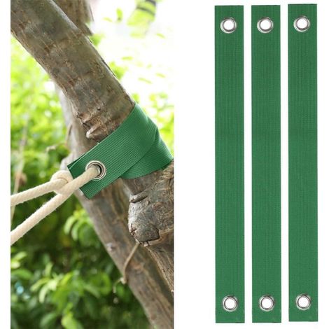 Lot de 3 attaches pour arbres 38 x 400 mm vertes pour protection hivernale et antigel du tronc ruban de protection pour arbres et plantes extérieures (1/4)