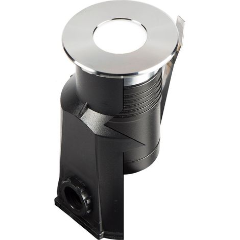 Encastré de sol extérieur MINI ZEPH 24 rond inox 3000K 0,5W - EUROPOLE - 464210