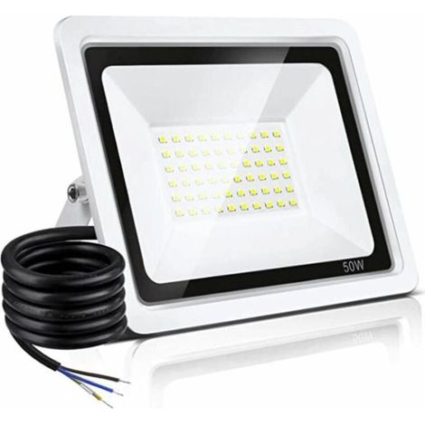 YMYNY 50W LED-Flutlicht für den Außenbereich, Warmweiß, 3000K, IP66, wasserdichtes LED-Flutlicht, 10000LM, superhelles weißes LED-Flutlicht für Garten, Garage, Sportplatz (1/4)