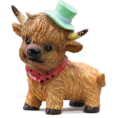 Décoration de table tête de vache Highland style rustique pour intérieur jardin ferme accessoire déco originale (1/5)