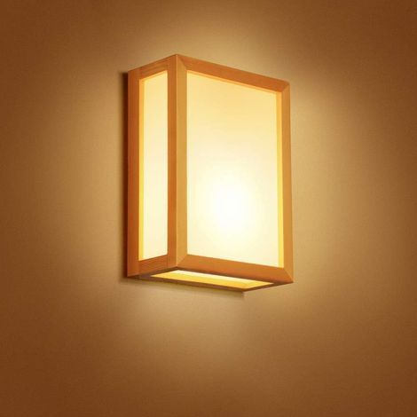 Creative Japonais En Bois Massif Double Tête Applique Murale Chambre Chevet Salon Allée Étude Mur Lanterne Projecteurs Simple Moderne E27 Mur Lampe (1/5)