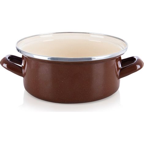Olla esmaltada marron 185 cm 16 l
