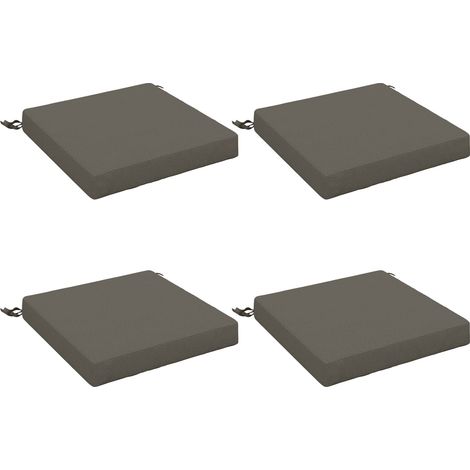 Coussins de siège 4 pièces SOEST 4 pc 100 % polyester Gris vidaXL