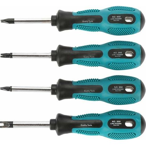 Jeu de 4 tournevis U-fourche magnétiques, coffret multi-fonctions CR-V – DELKEVIC (1/5)