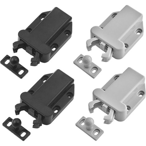 Loquet à pression en plastique verrouillage automatique, lot de 4 (1/5)