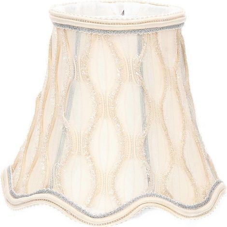 Abat-jour en tissu pour douille E14/E27, style vintage, fixation murale.-13x13cm (1/3)