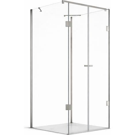 BuyLando.Shop U Form Duschkabine Emma 120x100x195cm / 8mm / ohne Duschtasse